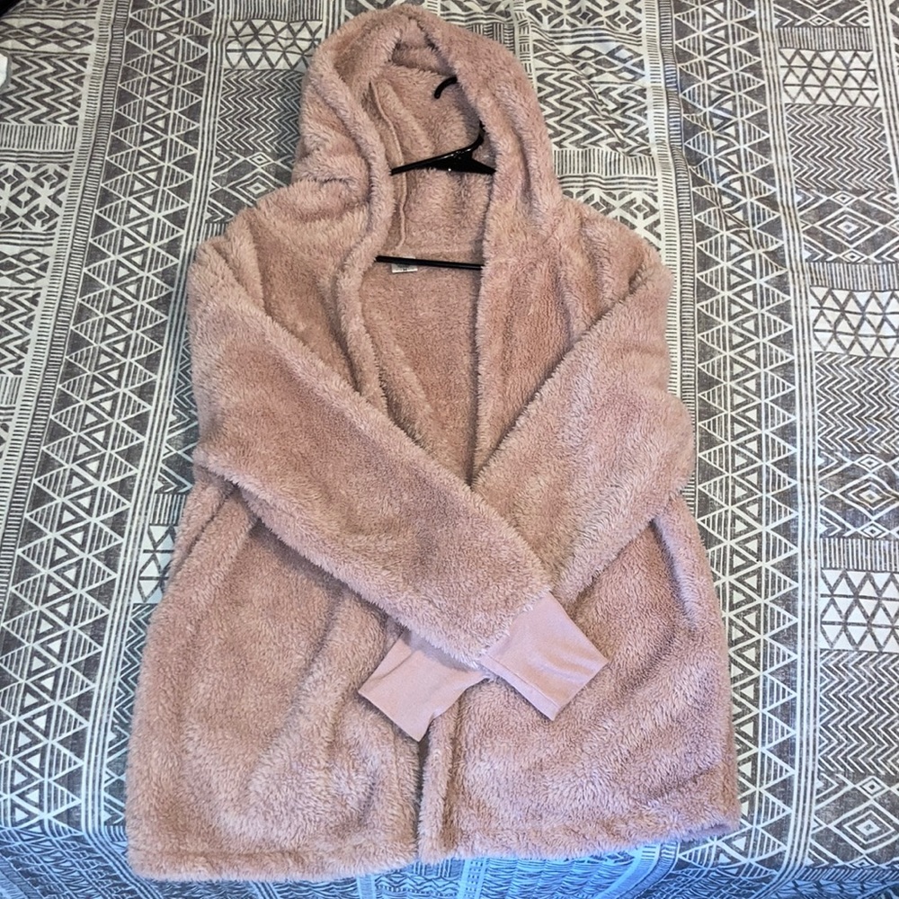 Pink Sweater with Hood